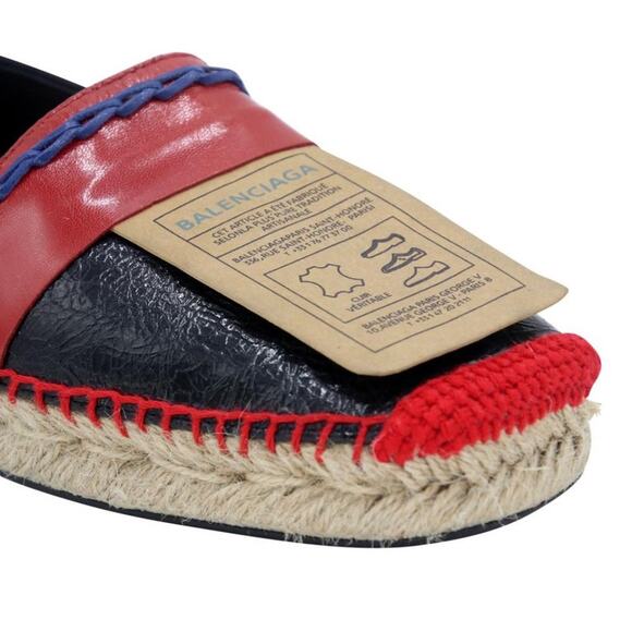Balenciaga Espadrille Colorblock 39 Leather Emblem Flats BL-0225N-0052 - Picture 7 of 12